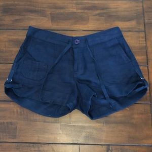 Size small navy blue linen shorts